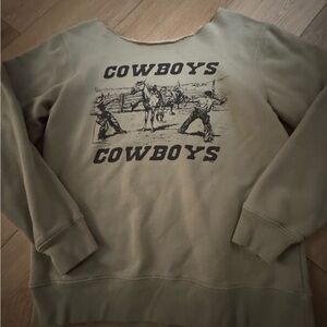 brandy melville off the shoulder cowboys sweatshirt